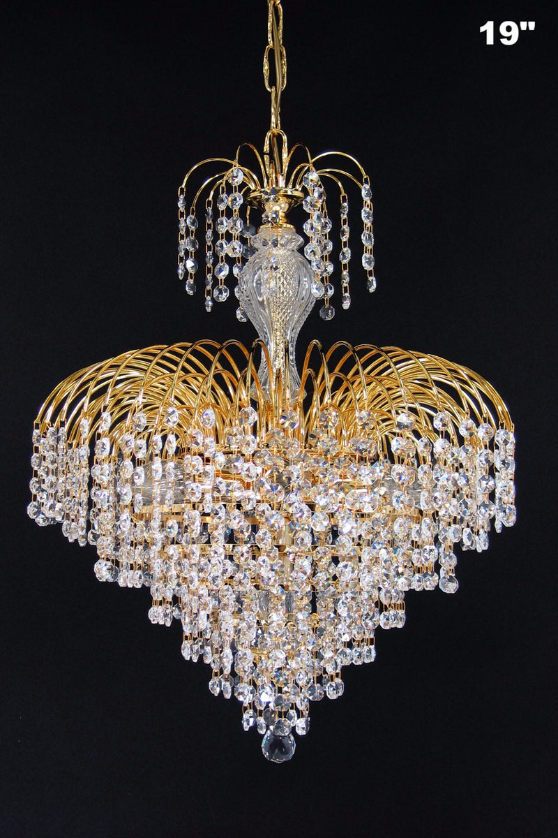 4718 Crystal Pendant Light (All Sizes) with Asfour Crystal 14mm Beads - Chandelier