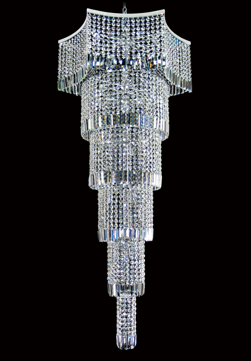 8081 Crystal Pendant Light 33" 28 Light - Asfour Crystal Chandelier [8081-33"-22mm]