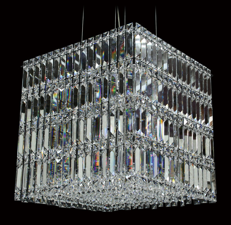 6100 Crystal Semi Flush Mount Light - 18" Square 12 Light - Asfour Crystal [C-6100-18"x18"-14mm-SQ(H45cm)]