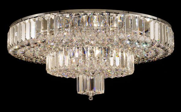 683 Crystal Flush Mount Light - 33" 16 Light - Asfour Crystal [C-683(610-4")-33"-40mm-240]