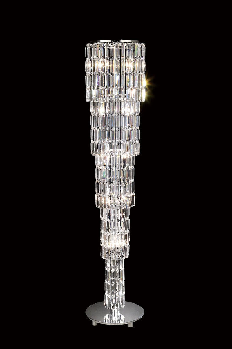 20610 Crystal Table Lamp 13" Round 15 Light - Asfour Crystal [ST-20610-13" Round]