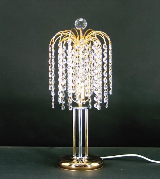 4715 Crystal Table Lamp - 8" 1 Light - Asfour Crystal 14mm Beads [T-4715-8"-1L-14mm]