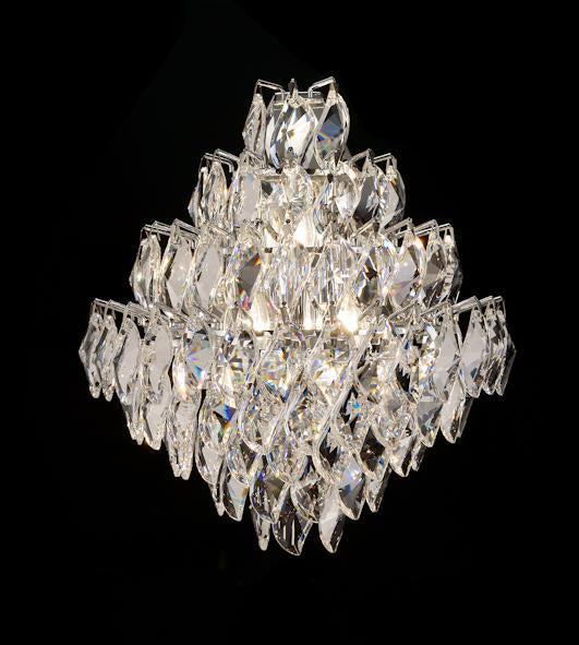 1081 Crystal Wall Light - 13" 3 Light - Asfour Crystal Pendeloque [W-1081-3L-922-66]