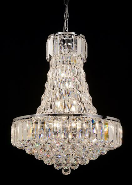103 Crystal Pendant Light 20in 12 Light - Asfour Crystal Coffin Stone - Chandelier [103(610-4")-20"-40mm-91]