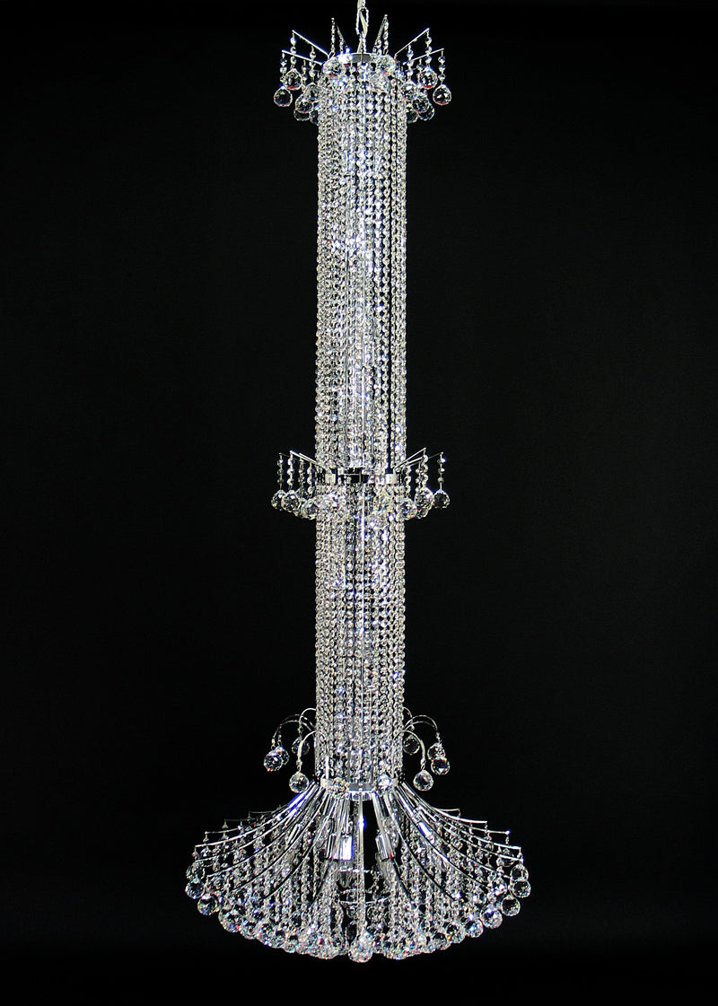 118 Crystal Pendant Light 28" 29 Light - Asfour Crystal Chandelier [118-1-28"-40mm]