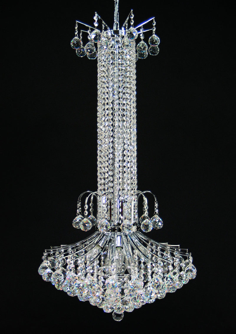 118 Crystal Pendant Light 21" 12 Light - Asfour Crystal Chandelier [118-2-21"-40mm]