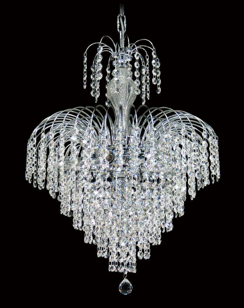 4718 Crystal Pendant Light 17" 7 Light - Asfour Crystal 14mm Beads - Chandelier [4718-17"-14mm]