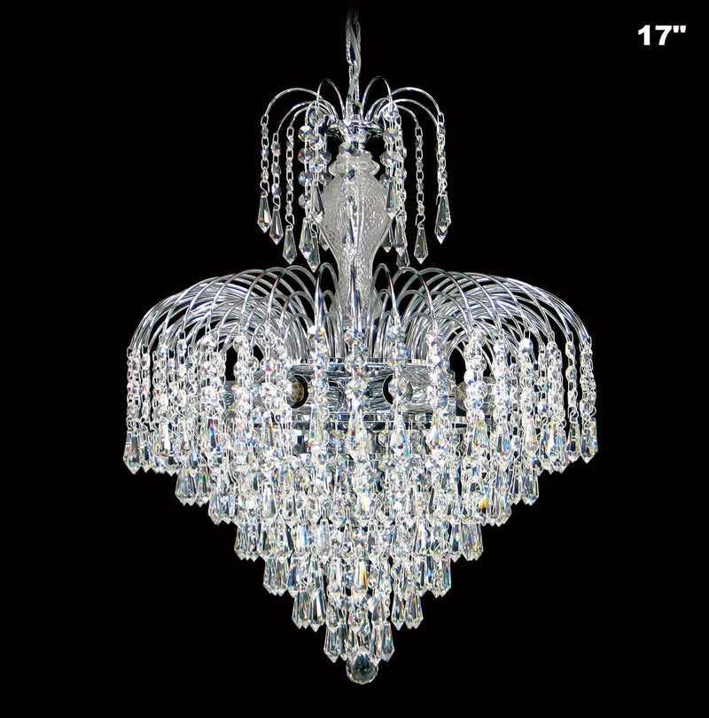 4718 Crystal Pendant Light (All Sizes) with Asfour Crystal Prismas & 14mm Beads - Chandelier