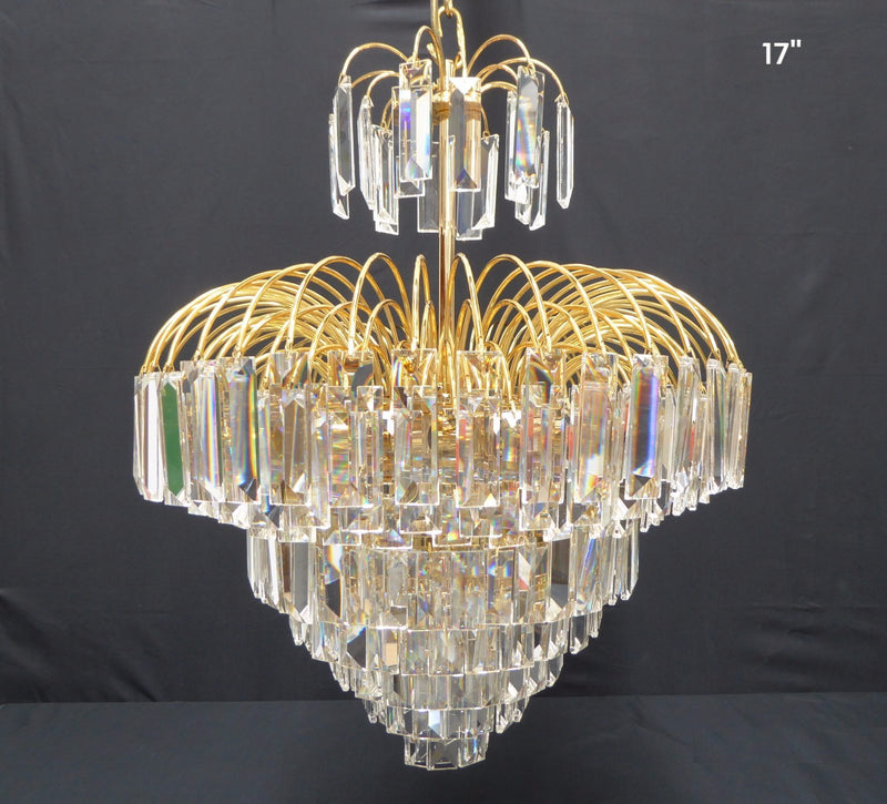 4718 Crystal Pendant Light (All Sizes) with Asfour Crystal Penlogue Coffin Stone - Chandelier