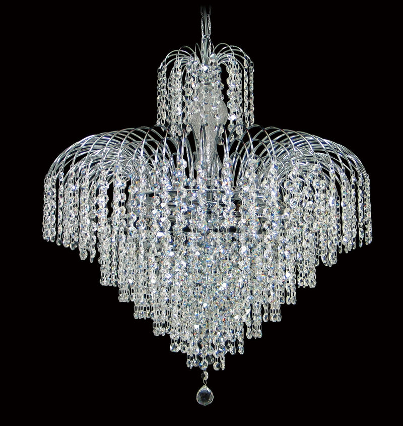 4718 Crystal Pendant Light - 22" 9 Lights - Asfour Crystal 14mm Beads - Chandelier [4718-22"-14mm]