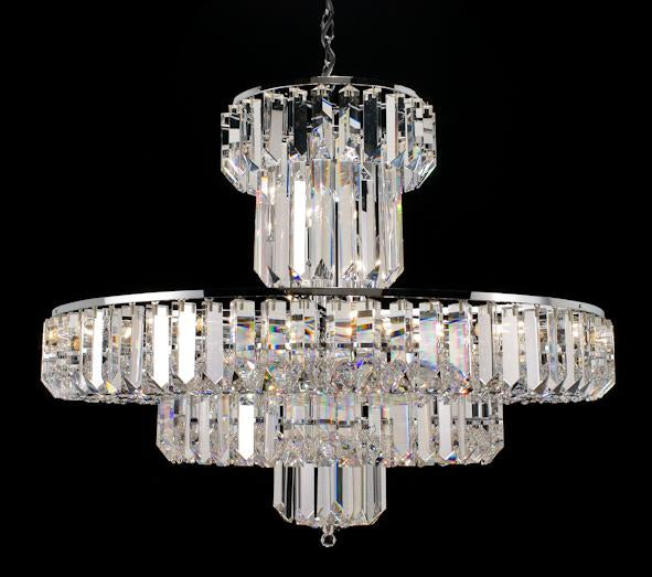683 Crystal Pendant Light - 32" 15 Light - Asfour Crystal Chandelier [683-32"-140-40mm-201]