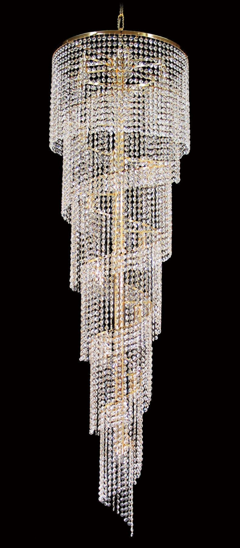 701 Crystal Pendant Light - 20" 17 Lights - Asfour Crystal 14mm Beads - Chandelier [701-20"-14mm]