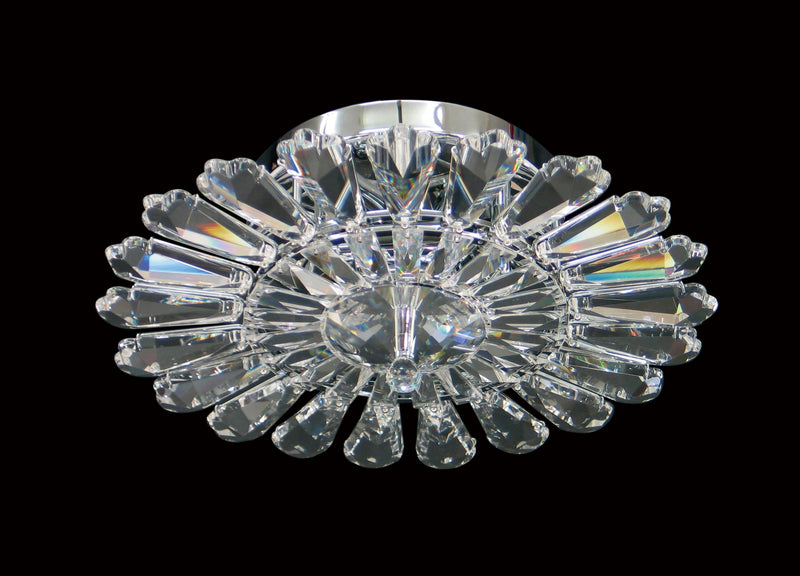 11 Crystal Flush Mount Light 14.5" 3 Light - Asfour Crystal [C-11-14.5"-3L-906-21]