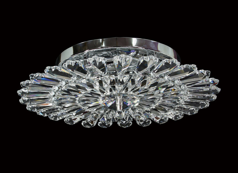 11 Crystal Flush Mount Light 19" 6 Light - Asfour Crystal [C-11-19"-6L-906-30]