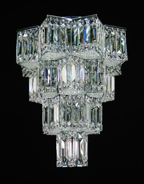 727 Crystal Flush Mount Light - 19" 12 Light - Asfour Crystal [C-727-19"-610-160]