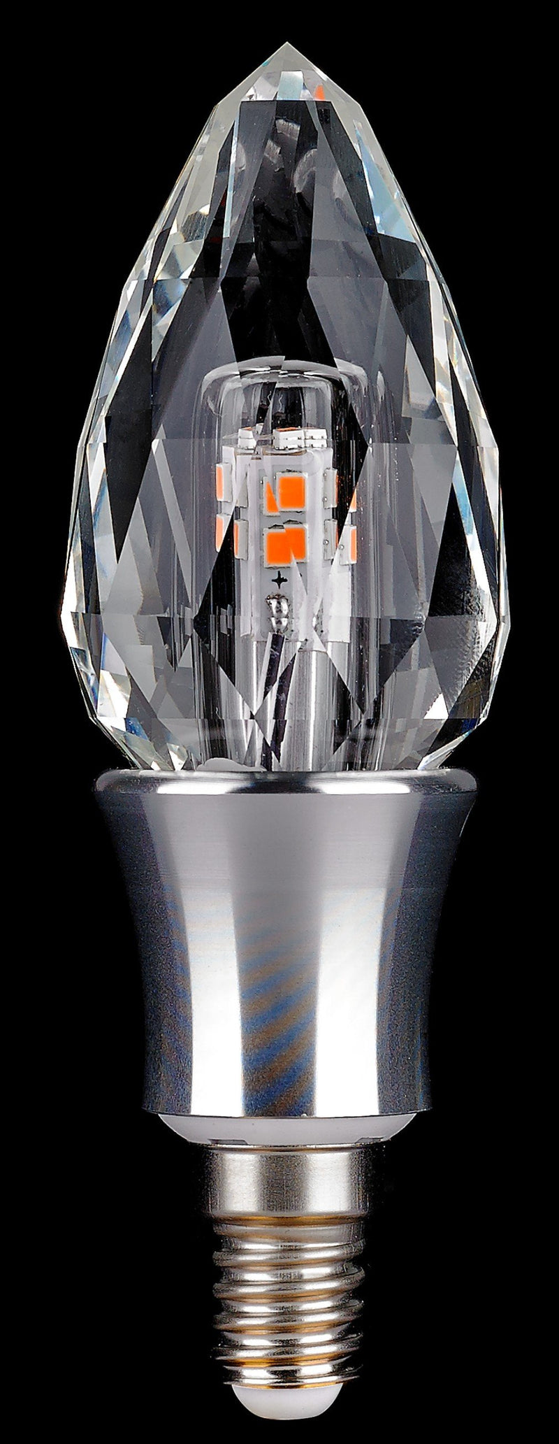 LED Crystal Candle Bulb - 5W E14 Silver