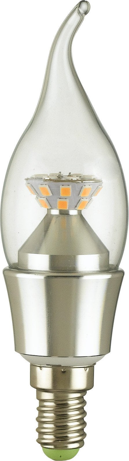 LED Flame Candle Bulb - 5W E14 Silver