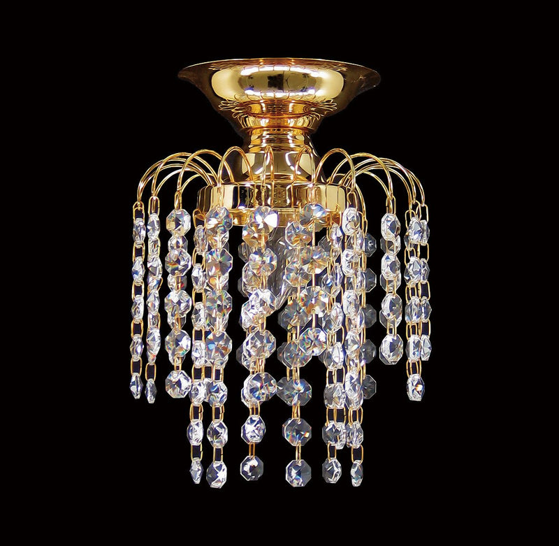 HLC 6" Crystal Batten Fix Ceiling Light (DIY) - Asfour Crystal 14mm Beads [HLC-6"-14]