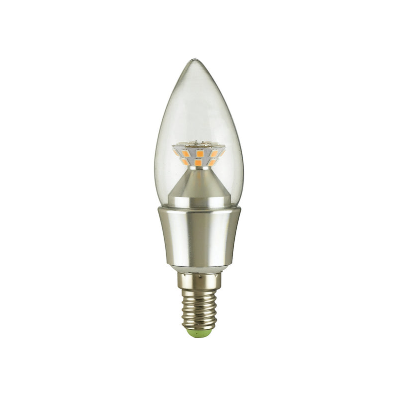 LED Plain Candle Bulb - 5W E14 Silver