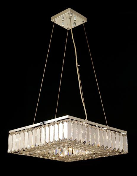 102 Crystal Pendant Light 18" Square 8 Light - Asfour Crystal Chandelier [S-102(610-4)-18"x18"-120]