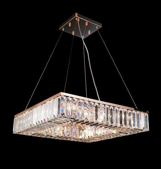 102 Crystal Pendant Light 24" Square 12 Light - Asfour Crystal Chandelier [S-102(610-4")-24"x24"-176]