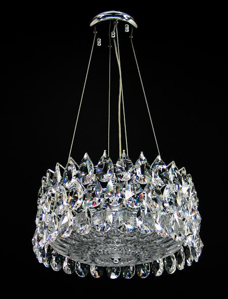 3015 Crystal Pendant Light - 14" 6 Light - Asfour Crystal Chandelier [S-3015-14"+70 GLASS]