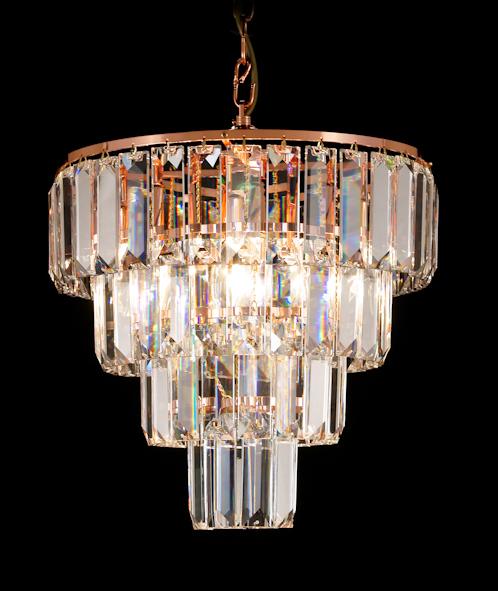 47 Crystal Pendant Light - 14" 6 Light - Asfour Crystal Chandelier [S-47-14"-610-80-4LAYERS]