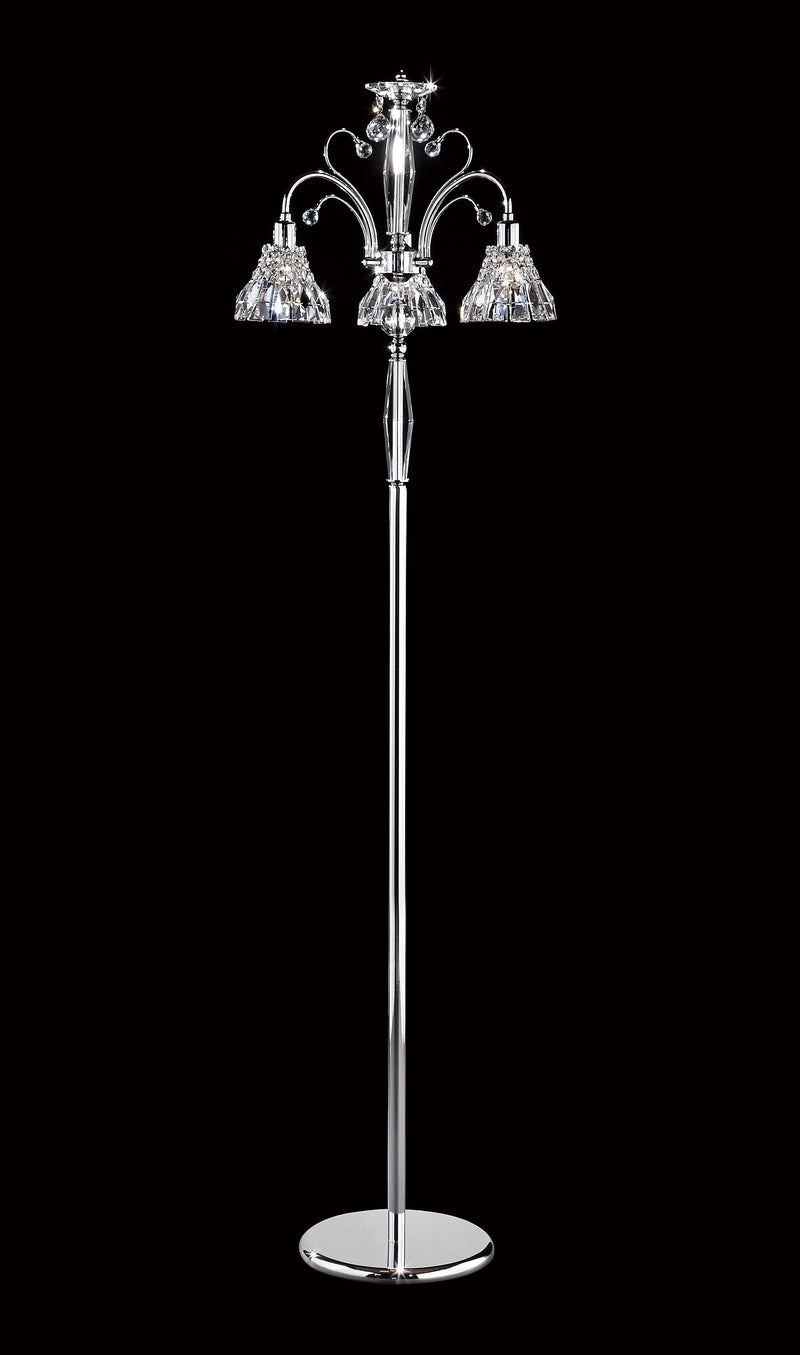 031 Crystal Floor Lamp 20" 3 Light - Asfour Crystal [ST-031-(B)-20"-3L+1143]