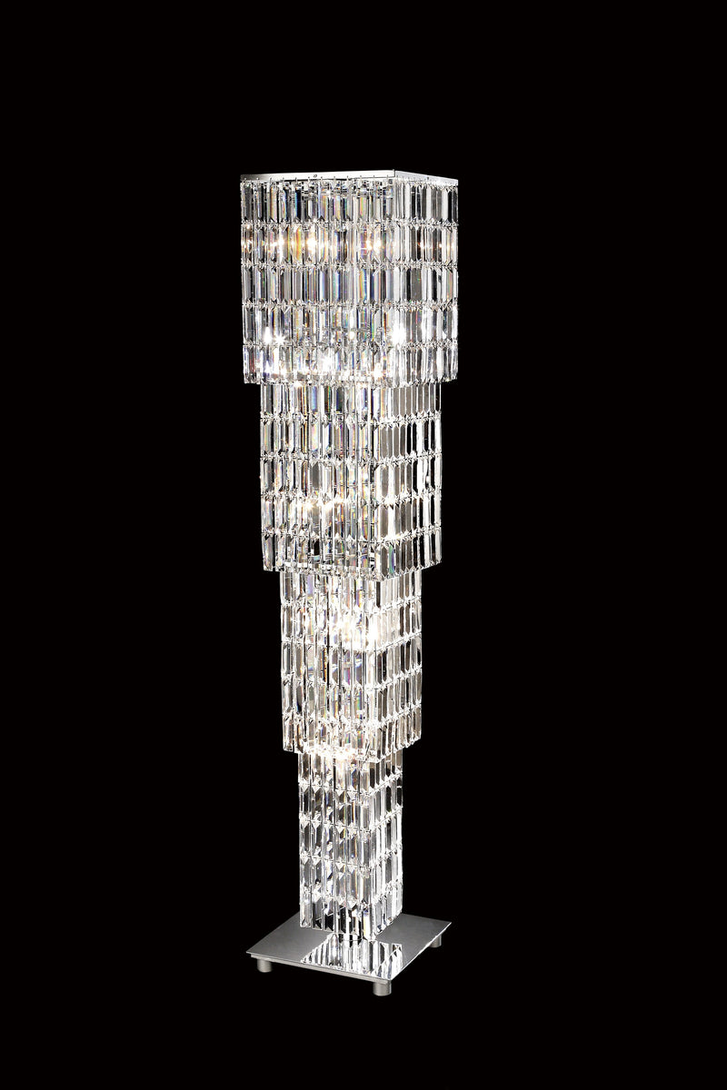 20610 Crystal Floor Lamp 13" Square 15 Light - Asfour Crystal [ST-20610-13" Square]