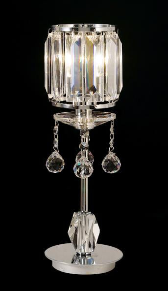 008 Crystal Table Lamp - Round 5" 1 Light - Asfour Crystal Penlogue Coffin Stone [T-008-1L-1038-701-LS2-610]