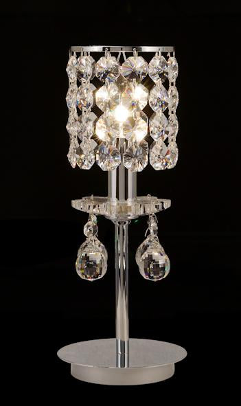 008 Crystal Table Lamp - 4" 1 Light - Asfour Crystal 24mm Beads [T-008(1039)-1L+LS2-24mm]