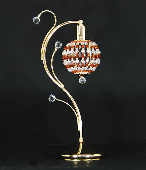 031 Crystal Table Lamp - 7" 1 Light - Ball Shaped - Asfour Crystal [T-031-1L+1145 YE]
