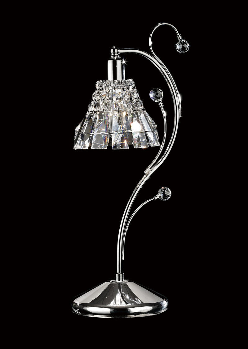 031 Crystal Table Lamp - 9" 1 Light - Crystal Shade - Asfour Crystal [T-031-(B)-1L-1143]
