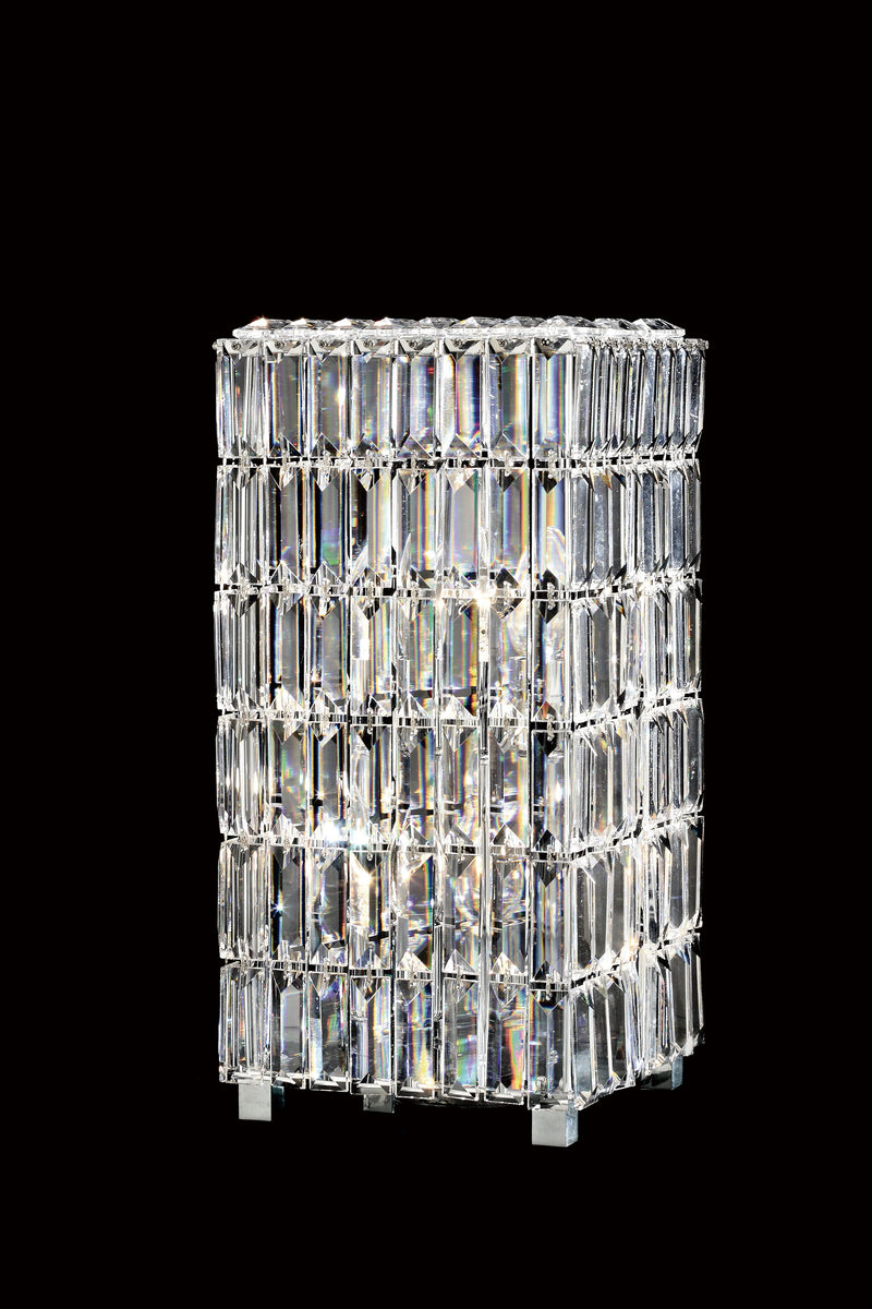 20612 Crystal Table Lamp - 8" Square 4 Light - Asfour Crystal [T-20612-8"-4L-SQ]