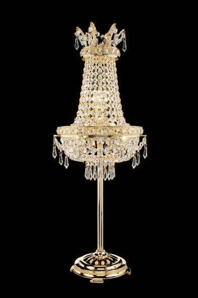 2210 Crystal Table Lamp - 12" 4 Light - Asfour Crystal [T-2210-12"-14mm+401]