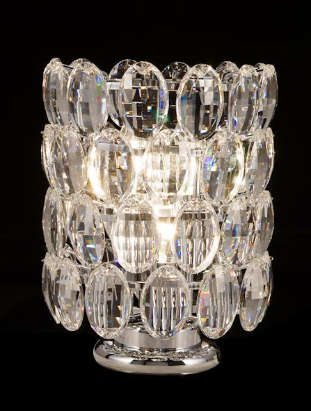 3015 Crystal Table Lamp - 8" 4 Light - Asfour Crystal Pendeloque [T-3015-4L-2.5-919]