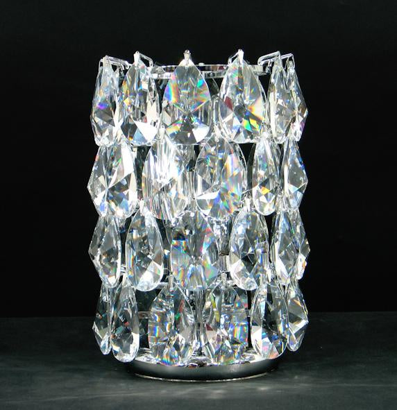3015 Crystal Table Lamp - 7" 4 Light - Asfour Crystal Pearshape [T-3015-4L-48]