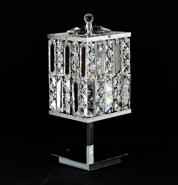 4015 Crystal Table Lamp - 5" Square 2 Light - Asfour Crystal [T-4015-5x5-2L]