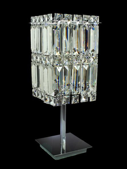 6100 Crystal Table Lamp - 6" Square 2 Light - Asfour Crystal [T-6100-6"x6"-2L]