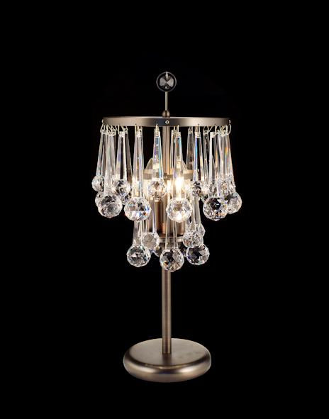 6508 Crystal Table Lamp - 8" 2 Light - Asfour Crystal [T-6508-2L-508-30]