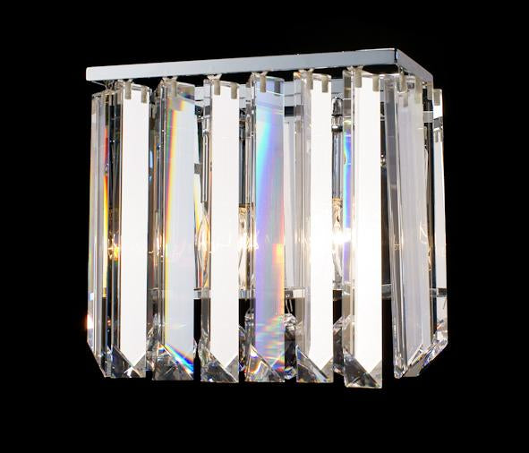6200 Crystal Wall Light - 9" Rectangle 2 Light - Asfour Crystal [W-6200-2L-40mm-TR-12]